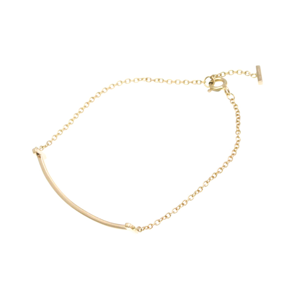 TIFFANY SMILE PINK GOLD CHARM BRACELET - Picture 1 of 11